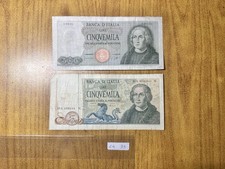 LOTTO 2 BANCONOTE 5000 LIRE