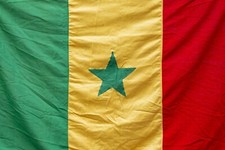 Bandiera vintage del Senegal in cotone F.&A. F.lli Bianchi Bologna