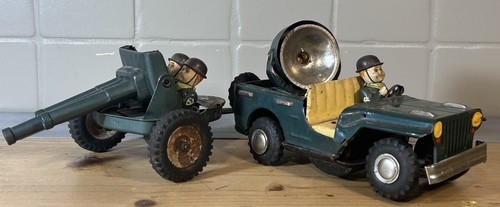 Tin toys jeep con cannone - jeep,