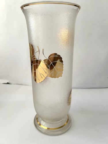 Vaso vintage vetro satinato