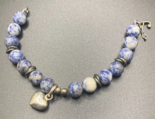 Bracciale vintage sodalite blu - bracciale,
