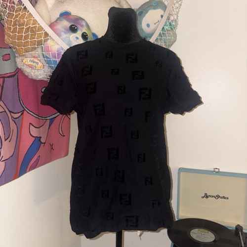 Fendi logo velvet black - fendi,