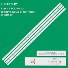 KIT 4 BARRE STRIP 9 LED TV