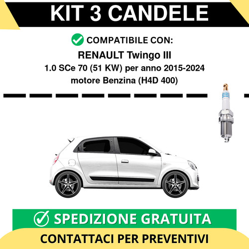Kit candele per - kit, renault