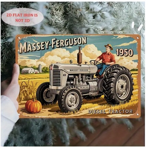Targa metallo trattore diesel