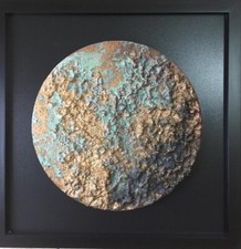 Quadro Luna Oro Antico di Paola Romano. 