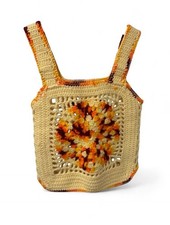 Canotta crop top - , uncinetto