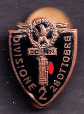 NO ARDITI DISTINTIVO DELLA 2^ DIVISIONE 28 OTTOBRE MVSN BREGONZIO 