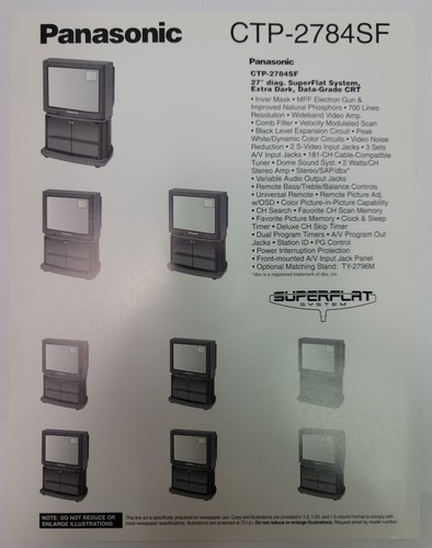 1990 panasonic ctp - panasonic, ctp-2784sf
