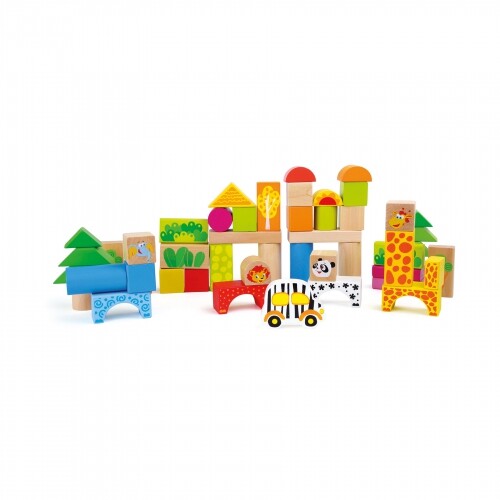 Mattoncini legno zoo - mattoncini,
