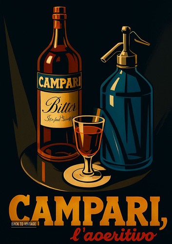 Quadro stampa liquore alcolico