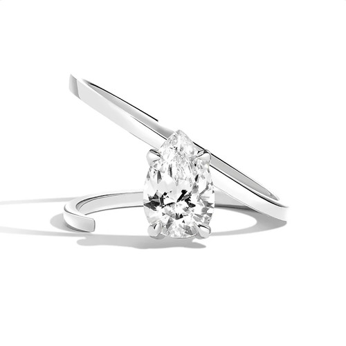 Anello oro bianco carati - oro, 14