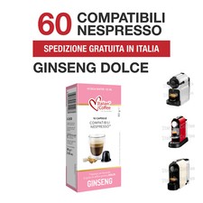 60 Capsule Cialde Caffè al Ginseng Dolce Italian Coffee compatibili Nespresso