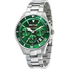 Orologio Sector 230 r3273661006 Watch Uomo Cronografo verde Acciaio Dive