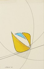 Veronesi Luigi Tencnica mista su Carta opera unica del 1969