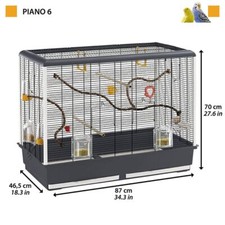 Gabbia spaziosa per canarini cocorite e altri piccoli uccelli Ferplast + Omaggio