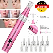 Derma Pen Elettrico Professionale Dermaroller Senza Fili con 12 Testine di Ago