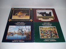 CALENDARIO AMERICANO CALENDAR VINTAGE-2001-2002-COWS FRUITS FLOWERS WILD WINGS