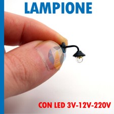 MICRO LAMPIONE LANTERNA PER PRESEPI PRESEPE DIORAMA MODELLISMO CON LED
