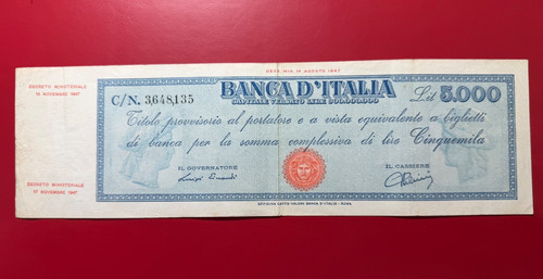 Repubblica italiana 5000 lire - 5000,