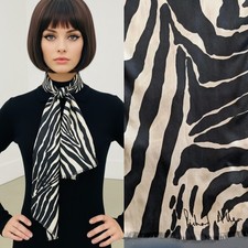 Sciarpa lunga collo testa seta