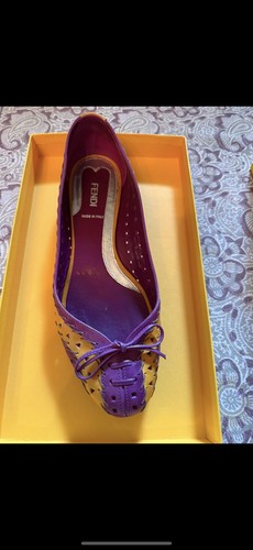 Ballerine fendi pelle viola - pelle,