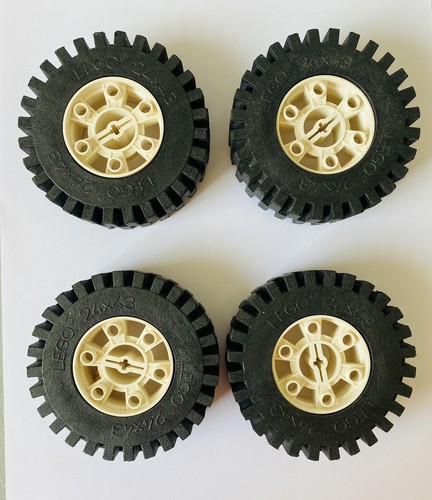 Lego ruota technic - 4x, bianca