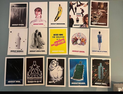 Lotto cartoline absolut - 15,
