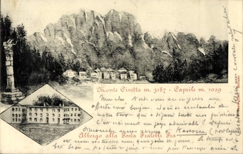 Cartolina alto adige monte - cartolina, adige,
