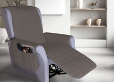 Copripoltrona Reclinabile Trapuntata Idrorepellente Antimacchia Tinta Unita Rela