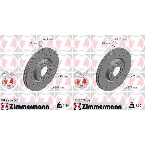 Zimmermann sport dischi - 2x,