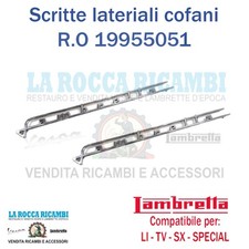 Scritte Laterali Cofani "Lambretta" LI Serie 3 - TV 175 Serie 3 - SPECIAL - SX