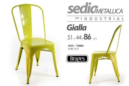 Sedia metallo pesante design - metallo,