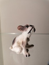Statua cane bulldog francese Dahl Jensen Copenhagen cane statua porcellana 1.W