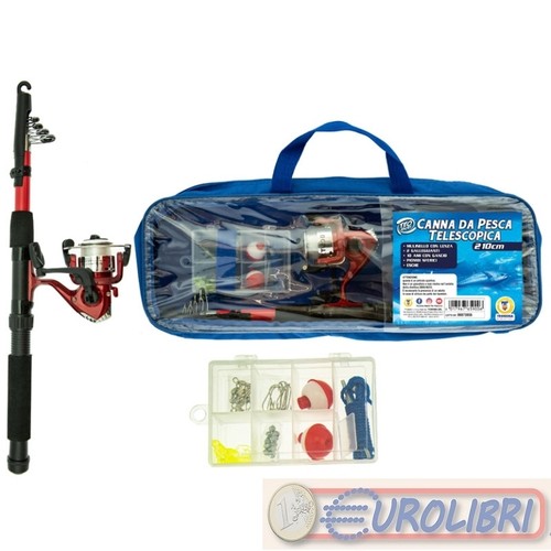 Canna pesca con mulinello - canna, e