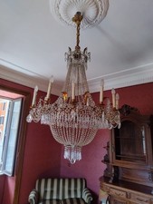 Lampadario a cascata stile impero luigi XVI 