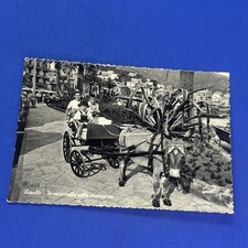 RAPALLO IN CARROZZELLA SULLA PASSEGGIATA CARTOLINA bianco e nero