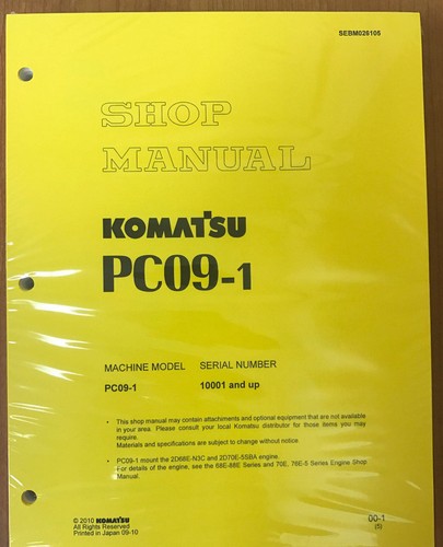 Komatsu service pc09 manuale - komatsu,