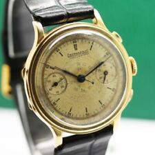 OROLOGIO DA UOMO CRONOGRAFO EBERHARD PRE-EXTRA FORT 38,5mm ORO 18K CASSA INCERNIERATA anni 40