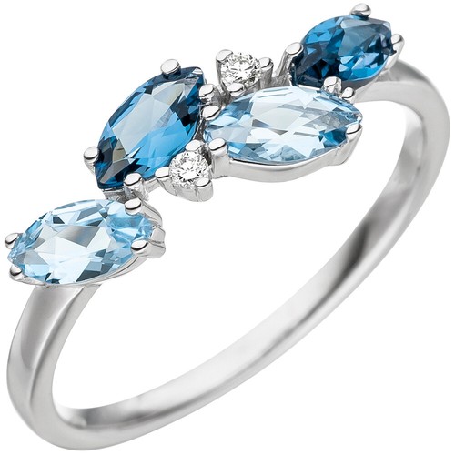 Anello donna blu topazio - blu,