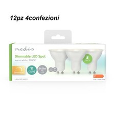 10 Faretti LED GU10 Lampadina Lampada 2700K Luce Calda Dimmerabile FLGU106W