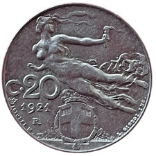 Italia 1921 R 20 Centesimi