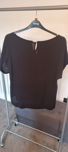 Blusa nera trasparente - , taglia