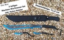 NUOVO set machete blu nero +