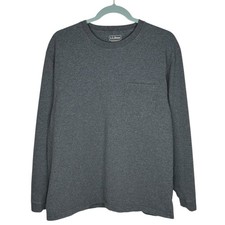 LL Bean Shirt Mens Large Gray