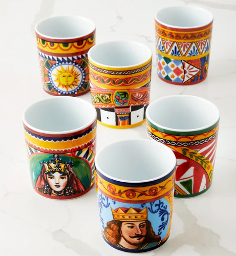 Set bicchieri porcellana - 6,