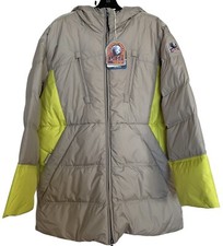 PARAJUMPERS piumino giubbino donna taglia media M beige giallo fluo cappotto $885