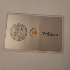 "tallero d'oro" moneta colonia eritrea emesso 1918 in blister 