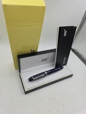 Montblanc Meisterstuck 149 penna stilografica finestra lusso nuova blu scuro con scatola