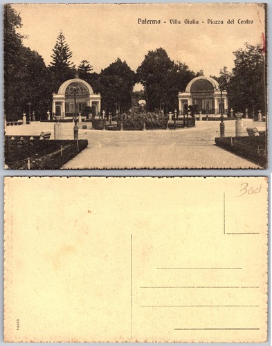 Cartolina palermo italia - italia, villa